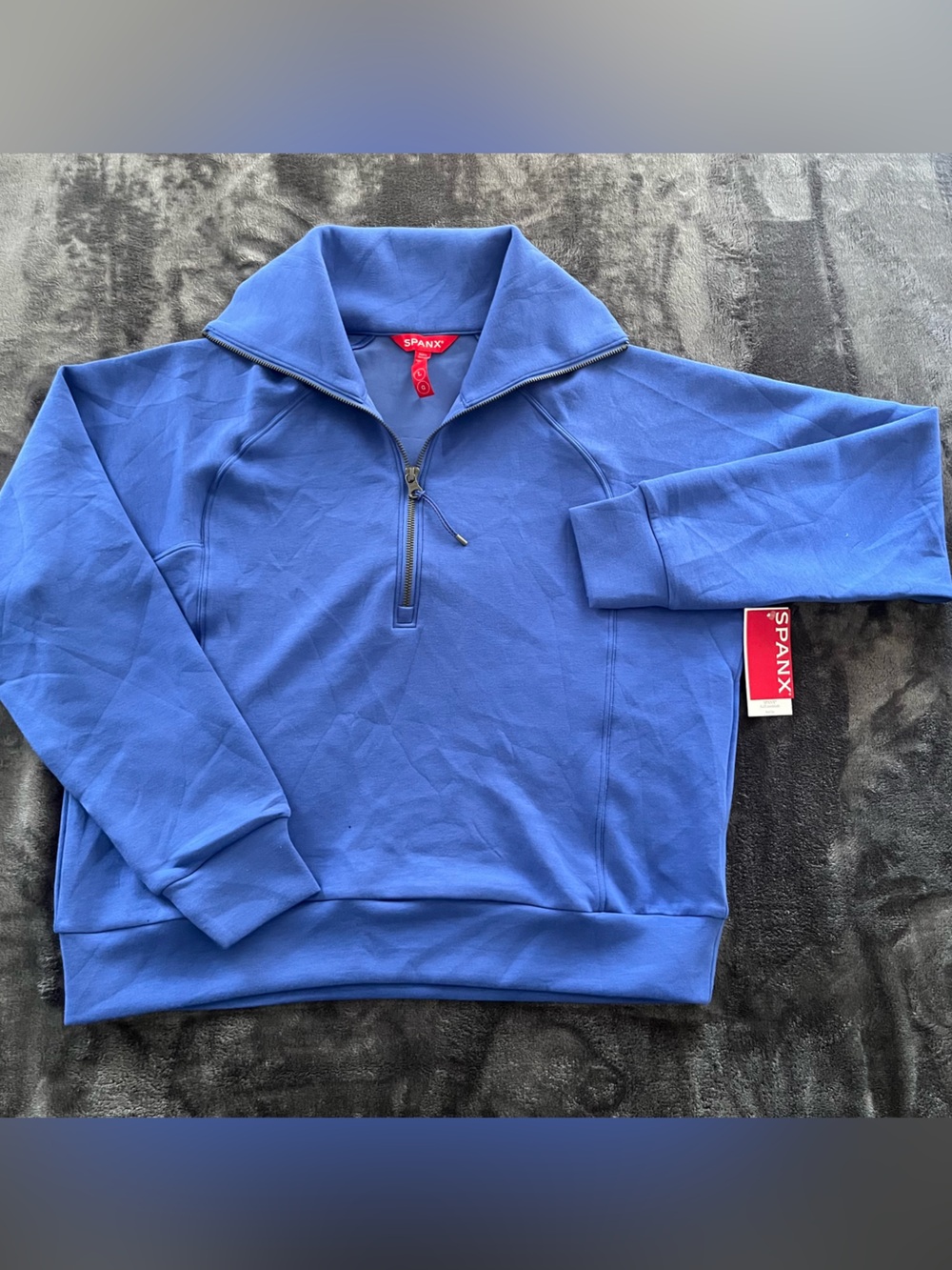 SPANX - AirEssential Half Zip in blue cosmo color